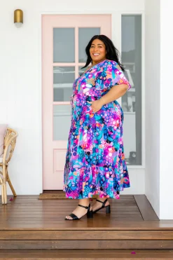 Proud Poppy Clothing Bonnie Maxi Dress in Midnight Safari by Kasey Rainbow Sale