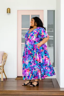 Proud Poppy Clothing Bonnie Maxi Dress in Midnight Safari by Kasey Rainbow Sale