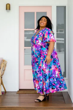 Proud Poppy Clothing Bonnie Maxi Dress in Midnight Safari by Kasey Rainbow Sale