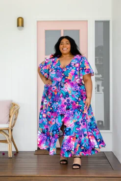 Proud Poppy Clothing Bonnie Maxi Dress in Midnight Safari by Kasey Rainbow Sale