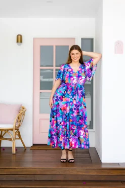 Proud Poppy Clothing Bonnie Maxi Dress in Midnight Safari by Kasey Rainbow Sale