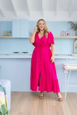 Proud Poppy Clothing Bonnie Maxi Dress in Pink Discount