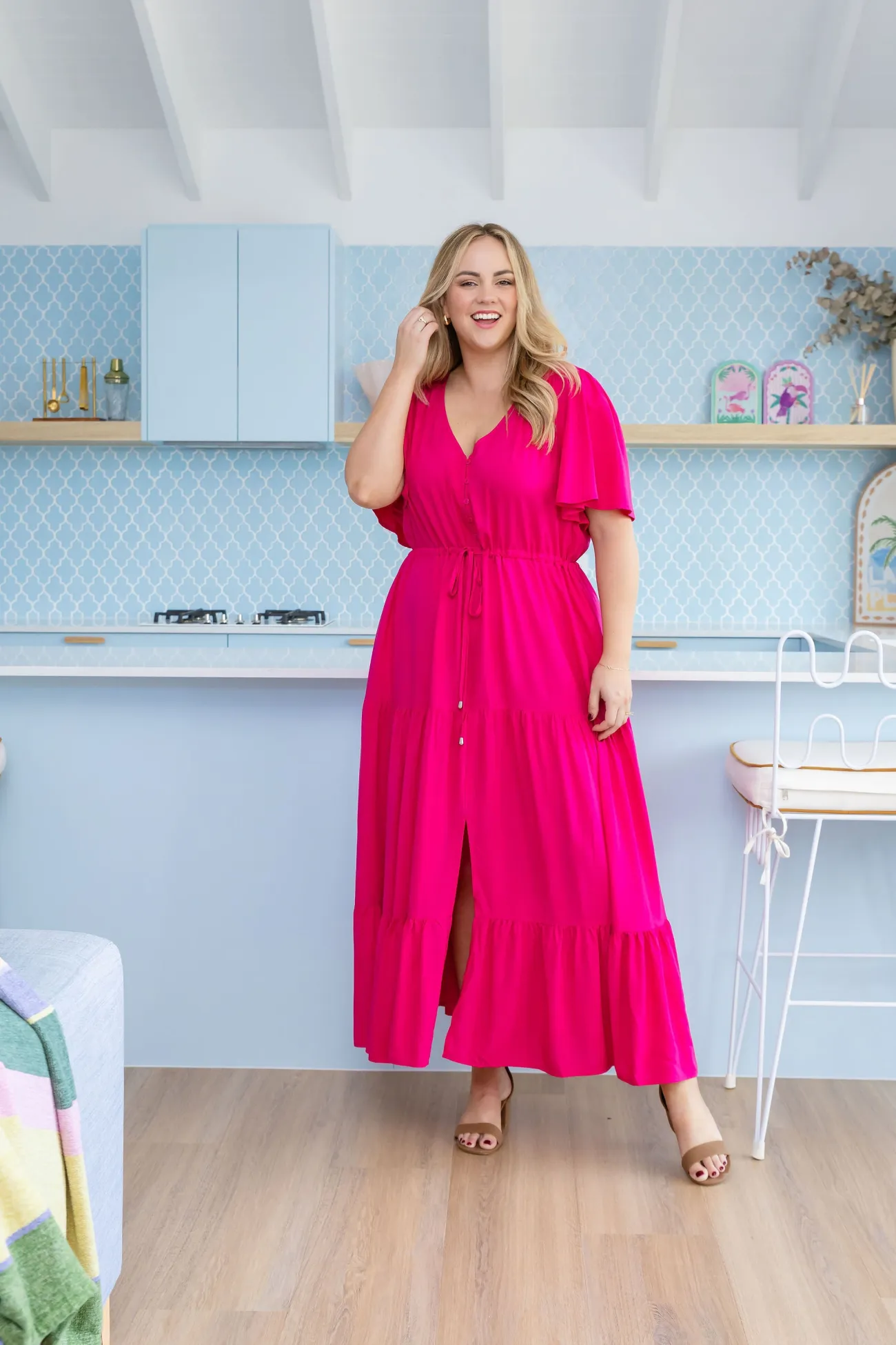 Proud Poppy Clothing Bonnie Maxi Dress in Pink Discount
