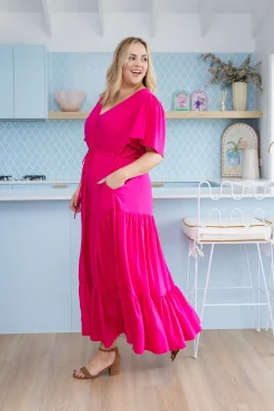 Proud Poppy Clothing Bonnie Maxi Dress in Pink Discount