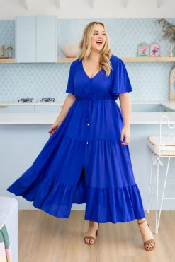 Proud Poppy Clothing Bonnie Maxi Dress in Royal Blue RoyalBlue Clearance