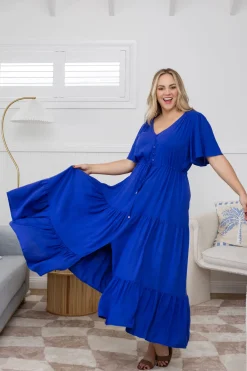Proud Poppy Clothing Bonnie Maxi Dress in Royal Blue RoyalBlue Clearance