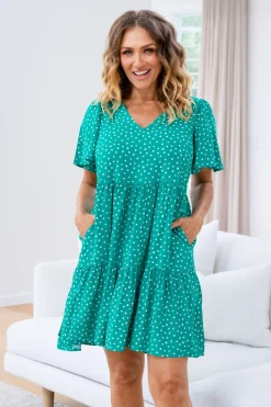 Proud Poppy Clothing Brianna Dress in Green Clearance
