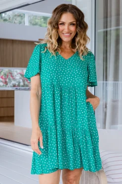 Proud Poppy Clothing Brianna Dress in Green Clearance