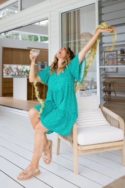 Proud Poppy Clothing Brianna Dress in Green Clearance