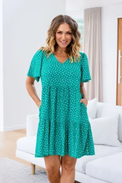 Proud Poppy Clothing Brianna Dress in Green Clearance