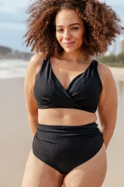 Proud Poppy Clothing Burleigh Bikini Top in Black Hot