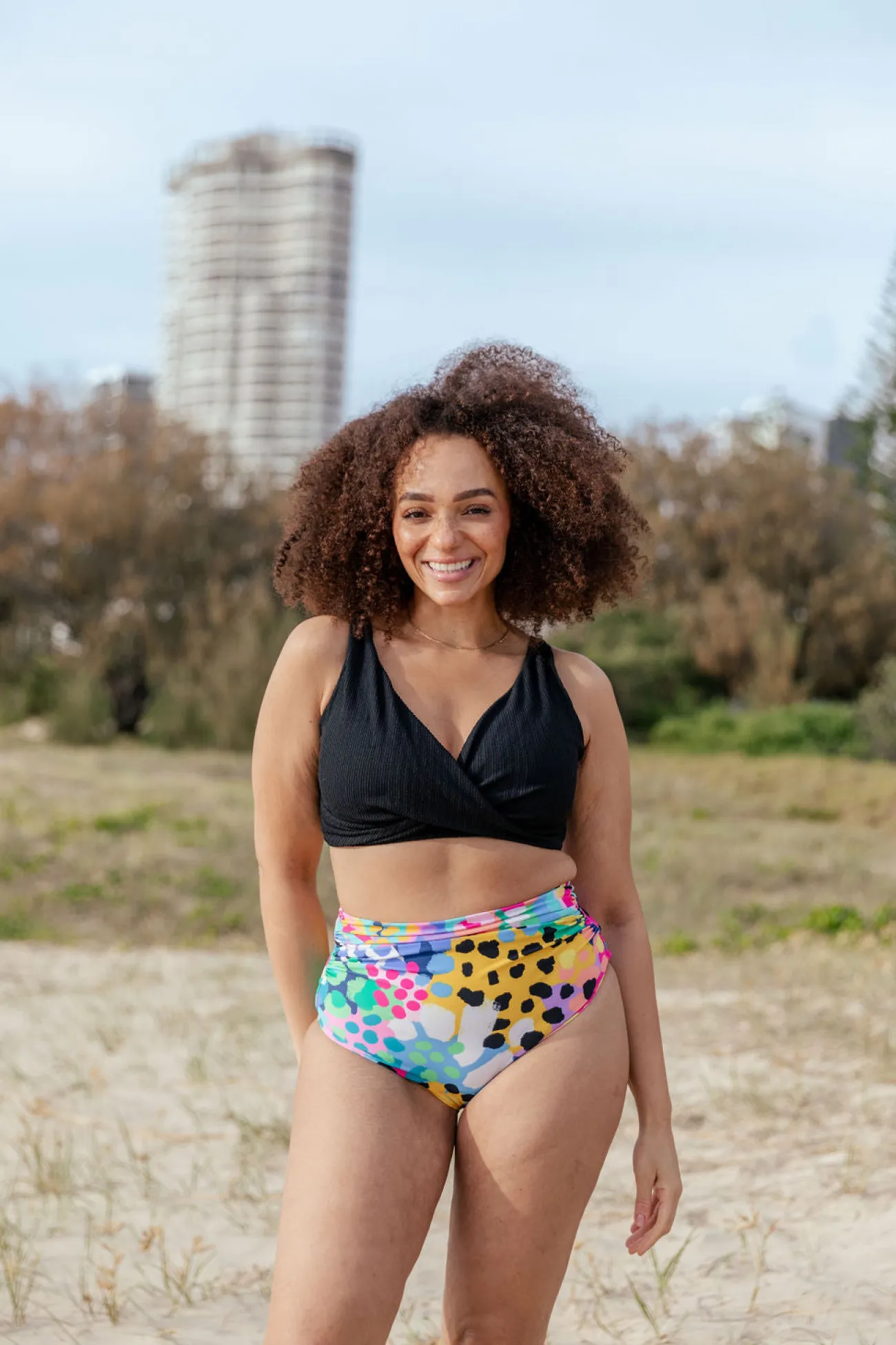 Proud Poppy Clothing Burleigh Bikini Top in Black Hot