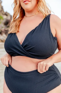 Proud Poppy Clothing Burleigh Bikini Top in Black Hot