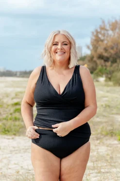 Proud Poppy Clothing Burleigh Tankini Top in Black Hot