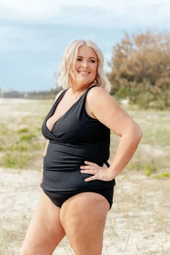 Proud Poppy Clothing Burleigh Tankini Top in Black Hot