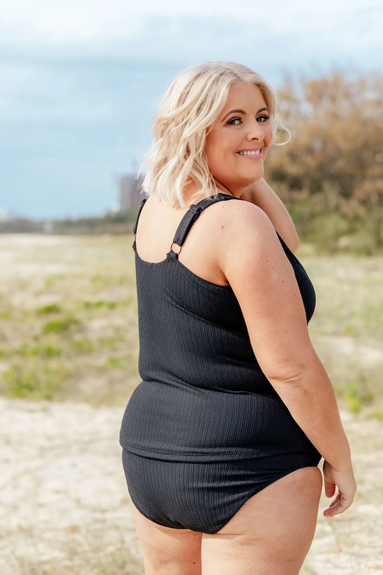 Proud Poppy Clothing Burleigh Tankini Top in Black Hot