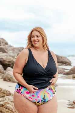 Proud Poppy Clothing Burleigh Tankini Top in Black Hot