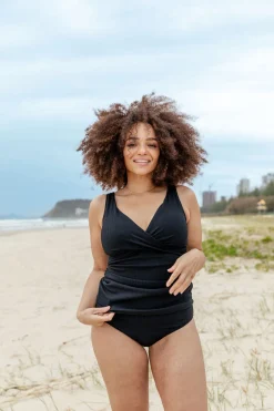 Proud Poppy Clothing Burleigh Tankini Top in Black Hot