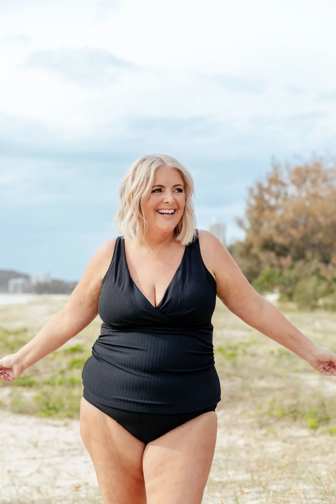 Proud Poppy Clothing Burleigh Tankini Top in Black Hot