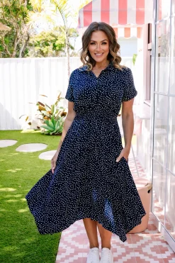 Proud Poppy Clothing Cameron Dress in Navy Online