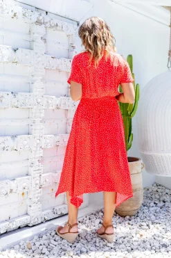 Proud Poppy Clothing Cameron Dress in Red & White Red&White Clearance