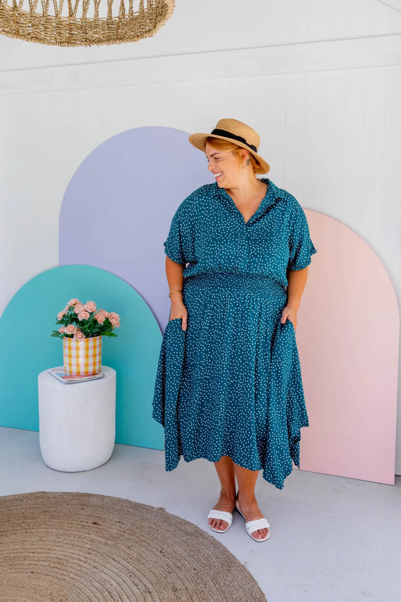 Proud Poppy Clothing Cameron Dress in Teal Discount