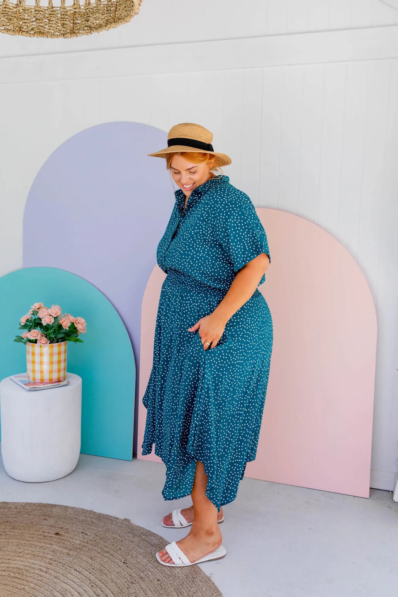 Proud Poppy Clothing Cameron Dress in Teal Discount