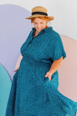 Proud Poppy Clothing Cameron Dress in Teal Discount