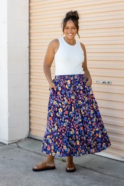Proud Poppy Clothing Carrie Maxi Skirt in Posie Clearance