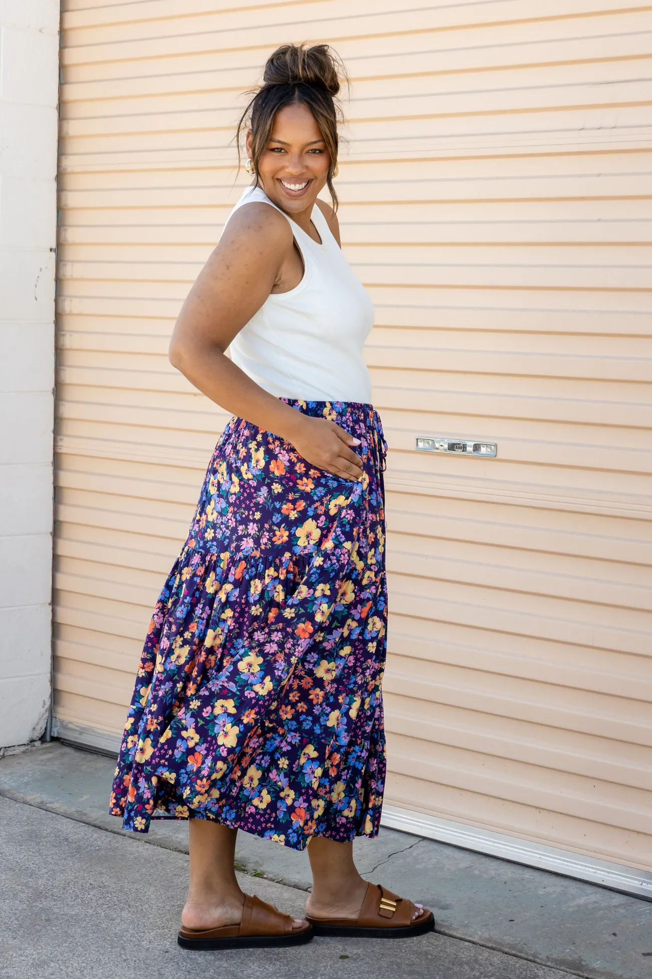 Proud Poppy Clothing Carrie Maxi Skirt in Posie Clearance