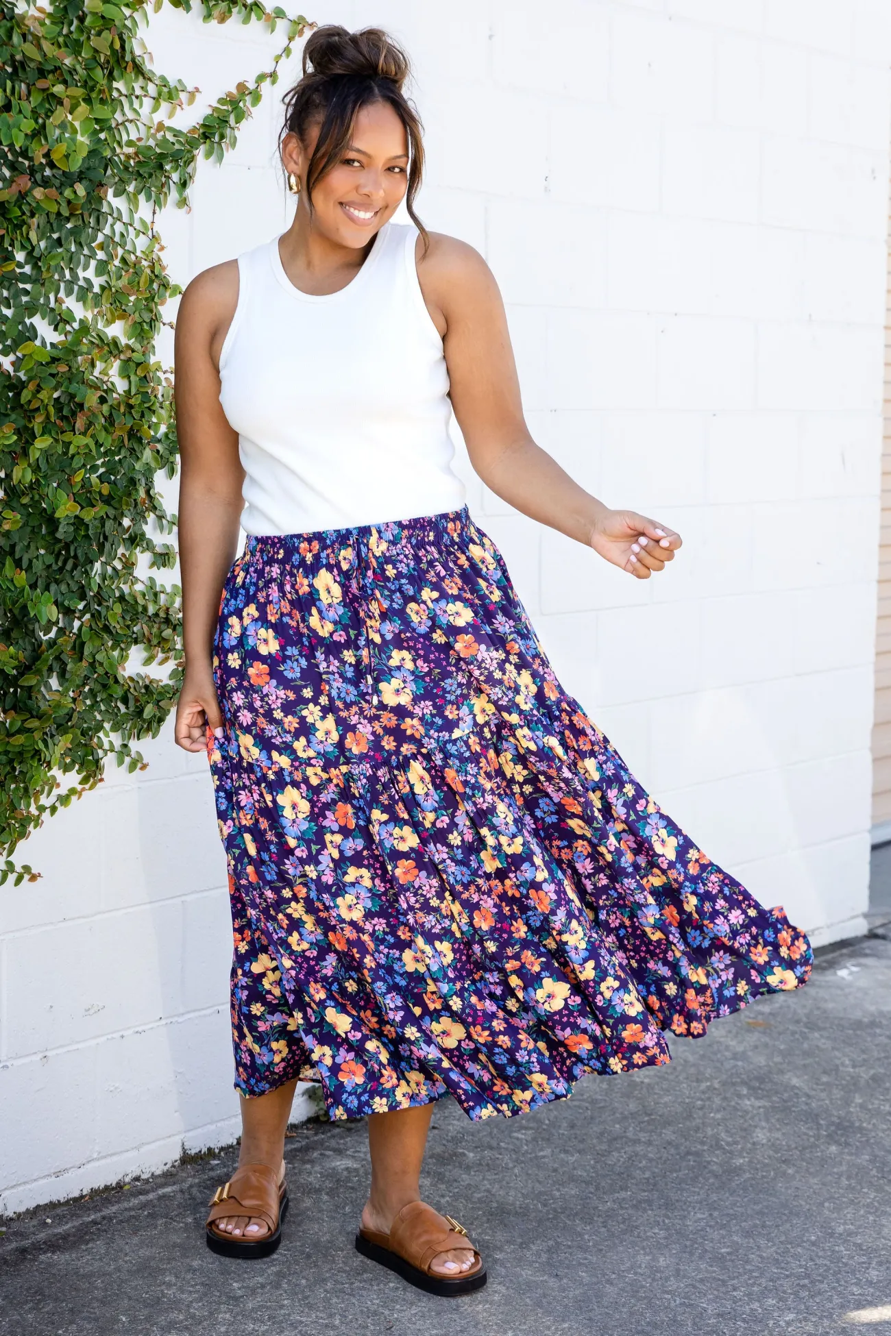 Proud Poppy Clothing Carrie Maxi Skirt in Posie Clearance
