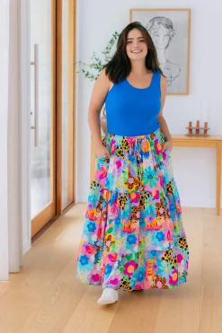 Proud Poppy Clothing Carrie Skirt in Floral Fancy by Kasey Rainbow Best