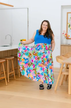Proud Poppy Clothing Carrie Skirt in Floral Fancy by Kasey Rainbow Best