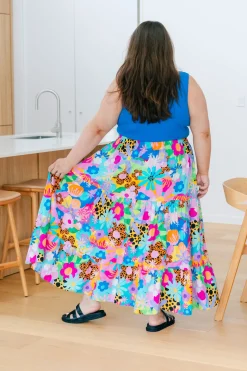 Proud Poppy Clothing Carrie Skirt in Floral Fancy by Kasey Rainbow Best