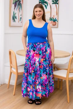 Proud Poppy Clothing Carrie Skirt in Midnight Safari by Kasey Rainbow Fashion