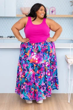 Proud Poppy Clothing Carrie Skirt in Midnight Safari by Kasey Rainbow Fashion