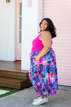 Proud Poppy Clothing Carrie Skirt in Midnight Safari by Kasey Rainbow Fashion