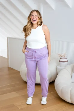Proud Poppy Clothing Cassie Modal Blend Lounge Pants in Lavender Online