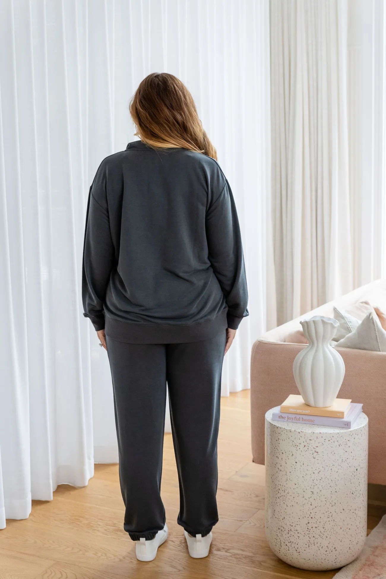 Proud Poppy Clothing Cassie Modal Blend Lounge Sweater in Shadow Online