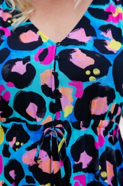 Proud Poppy Clothing Charlie Dress by Kasey Leopard by Kasey Rainbow Discount
