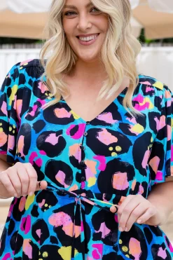 Proud Poppy Clothing Charlie Dress by Kasey Leopard by Kasey Rainbow Discount