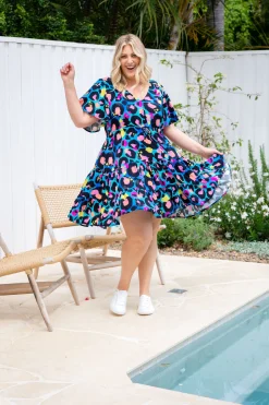 Proud Poppy Clothing Charlie Dress by Kasey Leopard by Kasey Rainbow Discount