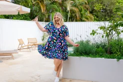 Proud Poppy Clothing Charlie Dress by Kasey Leopard by Kasey Rainbow Discount