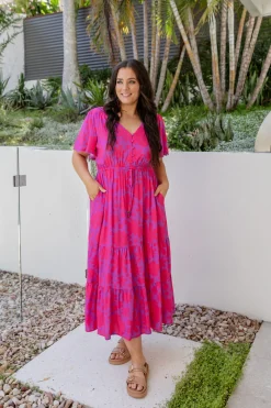 Proud Poppy Clothing Charlize Dress in Summer Floral by Kasey Rainbow Discount