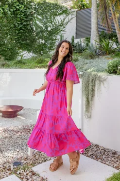 Proud Poppy Clothing Charlize Dress in Summer Floral by Kasey Rainbow Discount