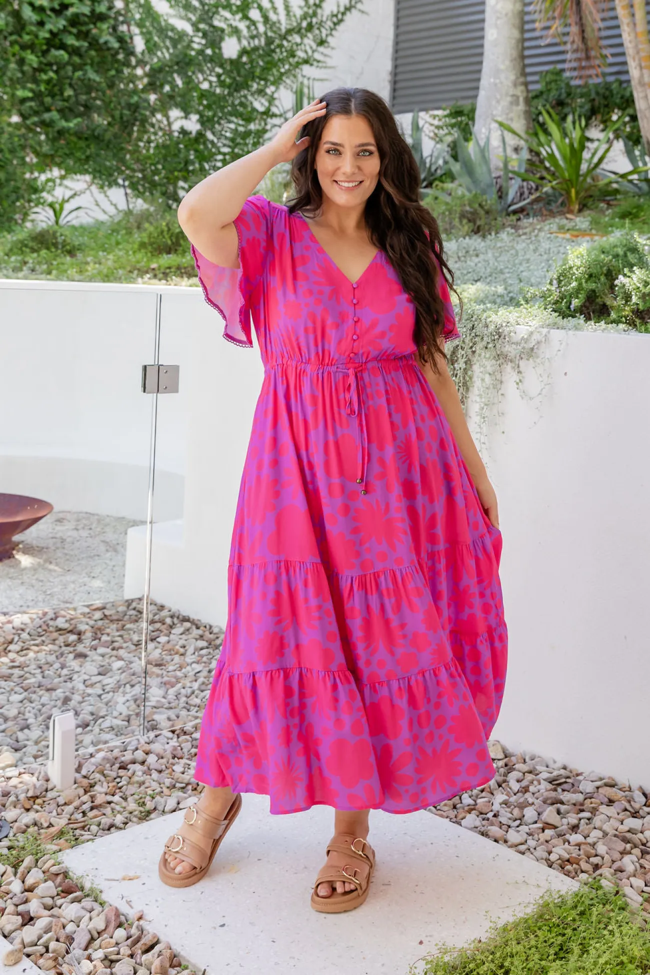 Proud Poppy Clothing Charlize Dress in Summer Floral by Kasey Rainbow Discount