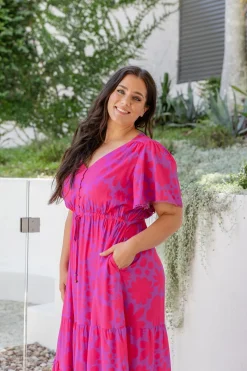 Proud Poppy Clothing Charlize Dress in Summer Floral by Kasey Rainbow Discount