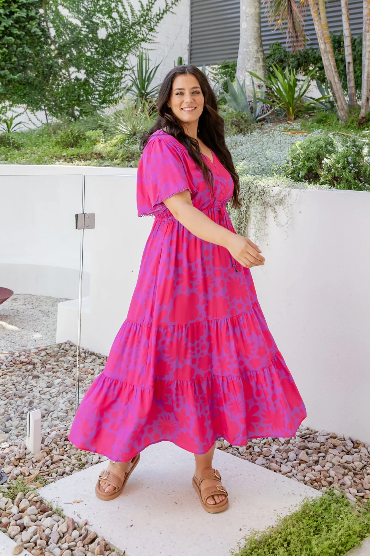 Proud Poppy Clothing Charlize Dress in Summer Floral by Kasey Rainbow Discount