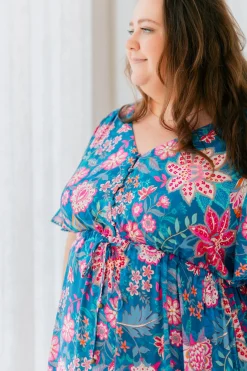 Proud Poppy Clothing Charlize Maxi Dress in Paisley Floral PaisleyFloral Hot