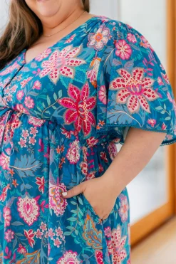 Proud Poppy Clothing Charlize Maxi Dress in Paisley Floral PaisleyFloral Hot